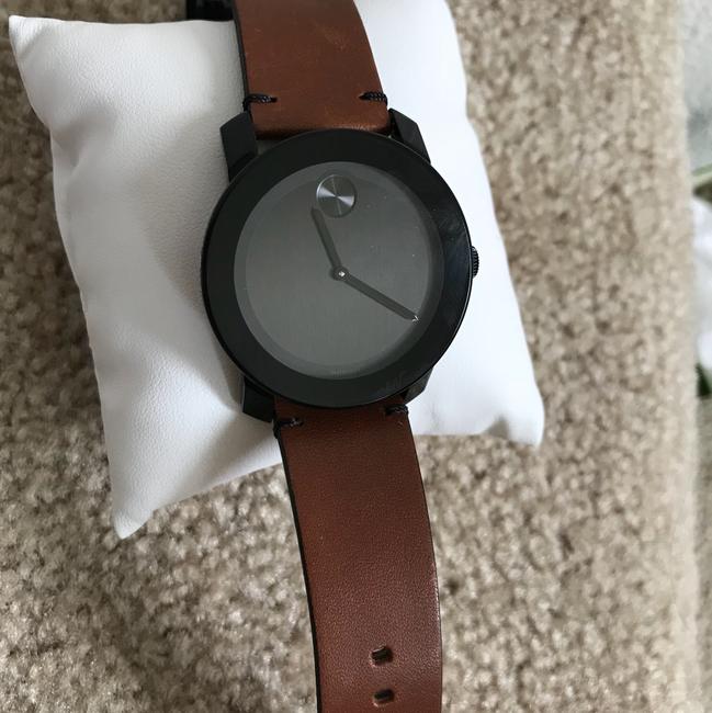 Movado Black/ Brown Bold Dial Leather 3600351 Watch