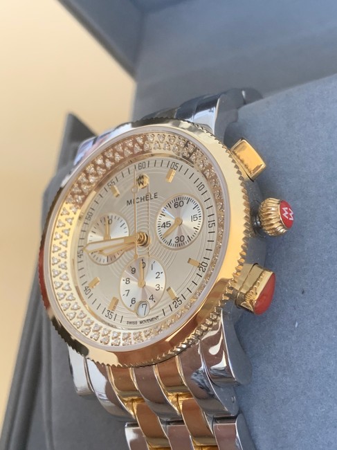 Michele Gold/ Silver Edition Sport Sail High Shine Diamond Two-tone Mww01c000132 Watch