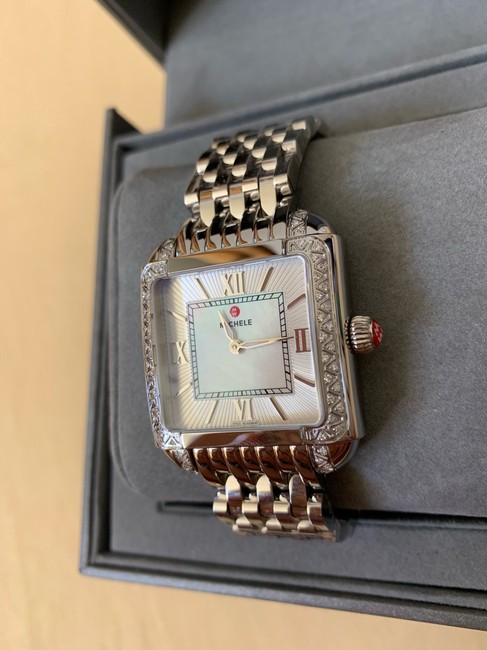 Michele Silver Milou Diamond Dial Bracelet Mww15a000092 Watch