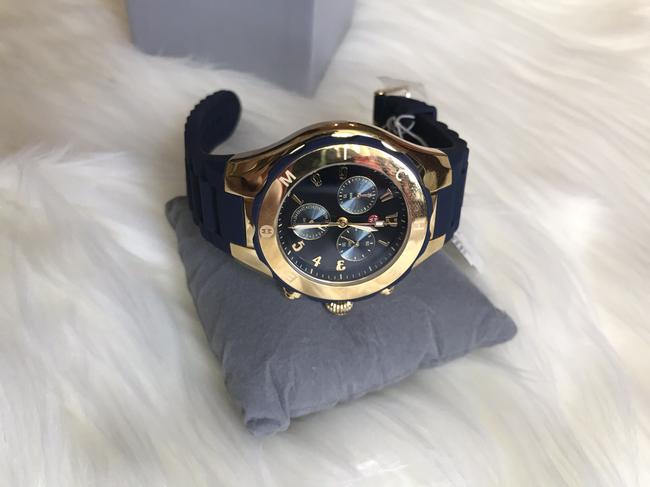 Michele Navy/ Gold Jelly Tahitian Bean Mww12f000084 Watch