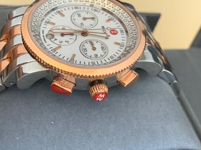 Michele Rose-gold/ Silver Sport Sail 2 Tones Diamonds Mww01c000135 Watch