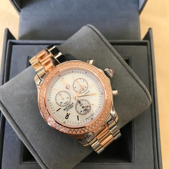 Michele Rose-gold/ Silver Jetway Mop Mww17a000017 Watch