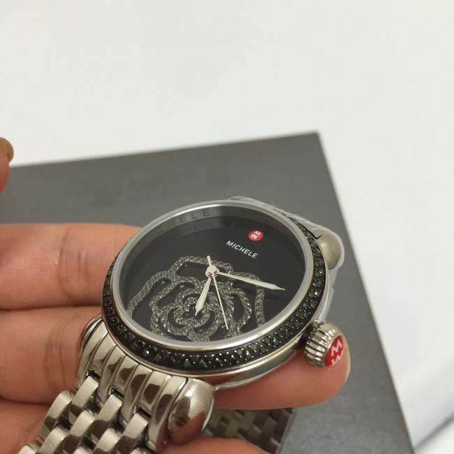 Michele Black/ Silver Csx Jardin Collection Diamond- Edition Mw03t02k2017 Watch
