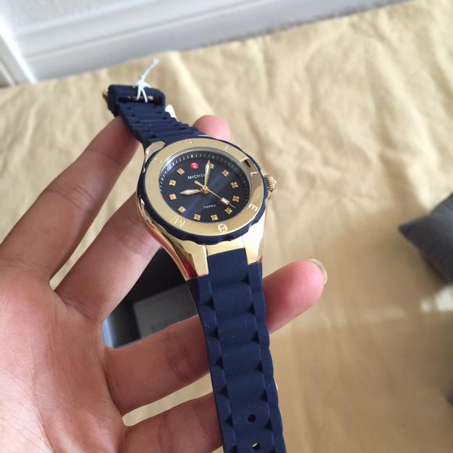 Michele Navy / Gold Jelly Bean Petite Mww12p000004 Watch