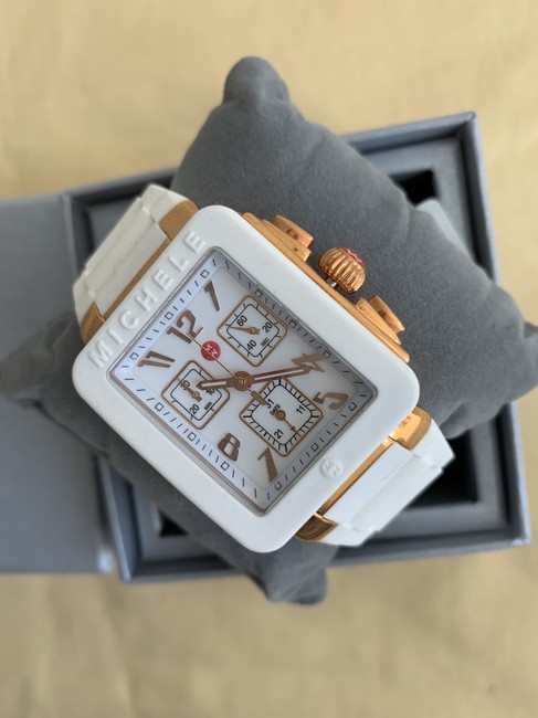 Michele Multi ( White / Rose- Gold ) Jelly Park Bean Mww06l000014 Watch