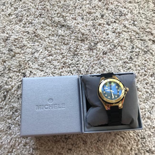 Michele Black / Gold Jelly Bean Petite Navy Mww12p000012 Watch