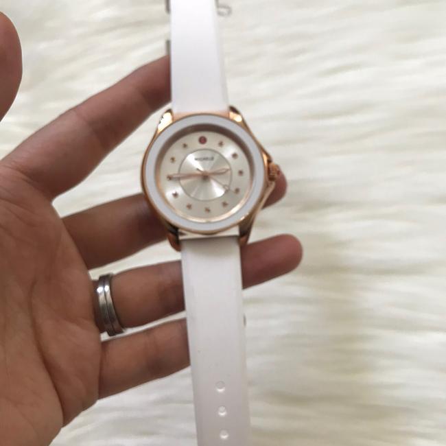 Michele White/ Rose-gold Cape Sunray Dial Silicone Mww27a000004 Watch