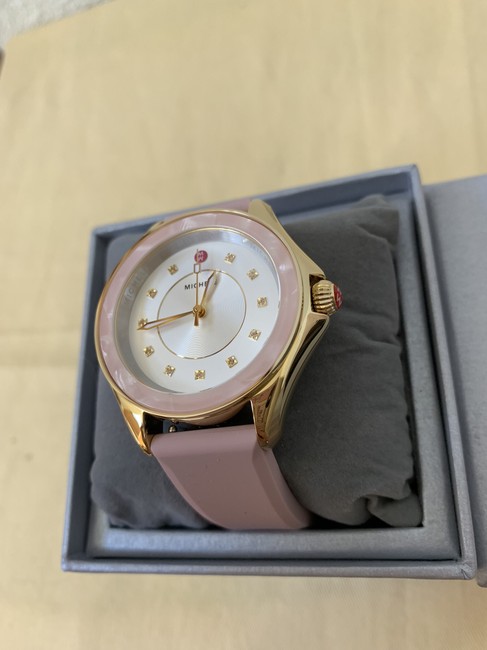 Michele Pink Cape Blush Gold Tone Misty Rose Topaz Mww27a000034 Watch