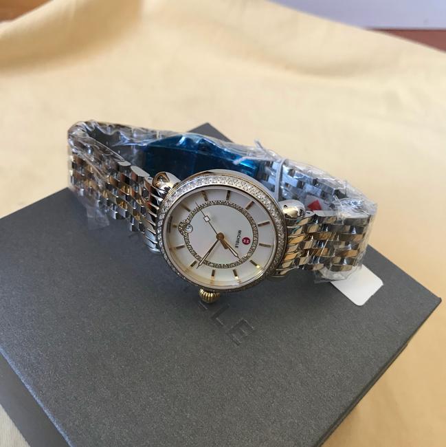 Michele Gold/ Silver New Csx-36" Elegance Diamonds Mop Mww03t000042 Watch