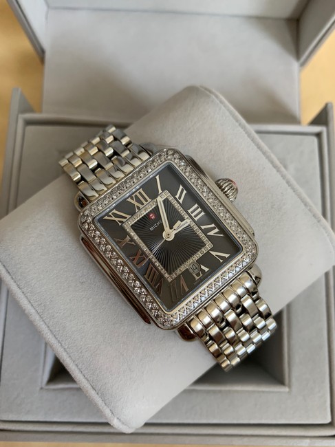 Michele Silver Deco Madison Stainless-steel Diamond Mw06t01a1124 Watch