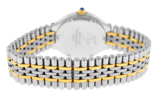 Cartier Yellow Gold Silver Ladies 1340 Must De 28mm Steel Bullet Bracelet Watch