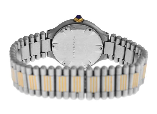 Cartier Silver Yellow Gold Ladies Must De Bullet Bracelet Quartz Steel 28mm Watch