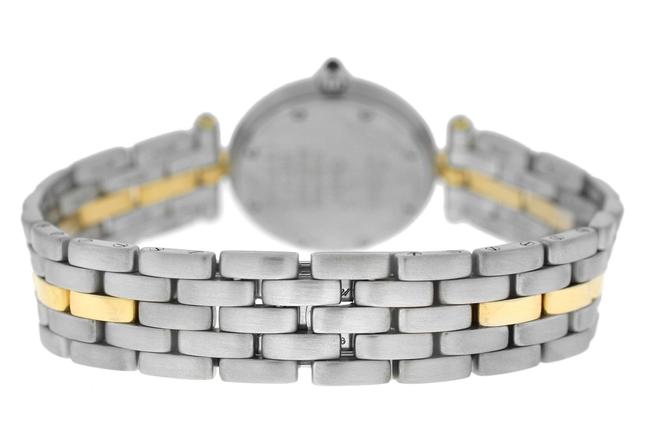 Cartier Yellow Gold Silver Ladies Panthere Vendome 1057920 One Row Steel Quartz 24mm Watch
