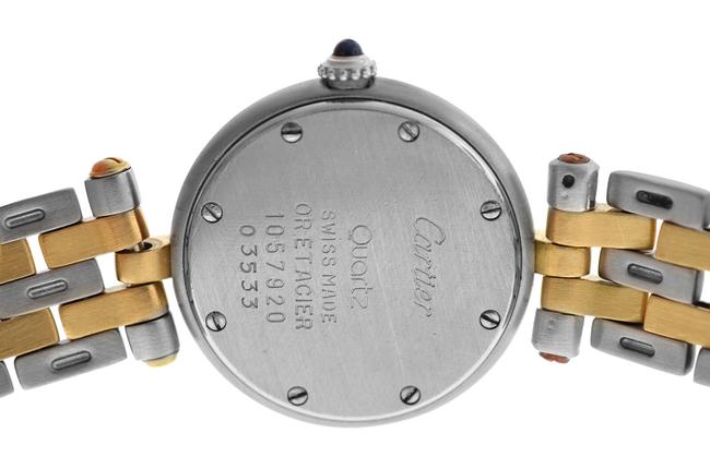 Cartier Yellow Gold Silver Ladies Panthere Vendome 1057920 Two Row Steel Quartz 24mm Watch