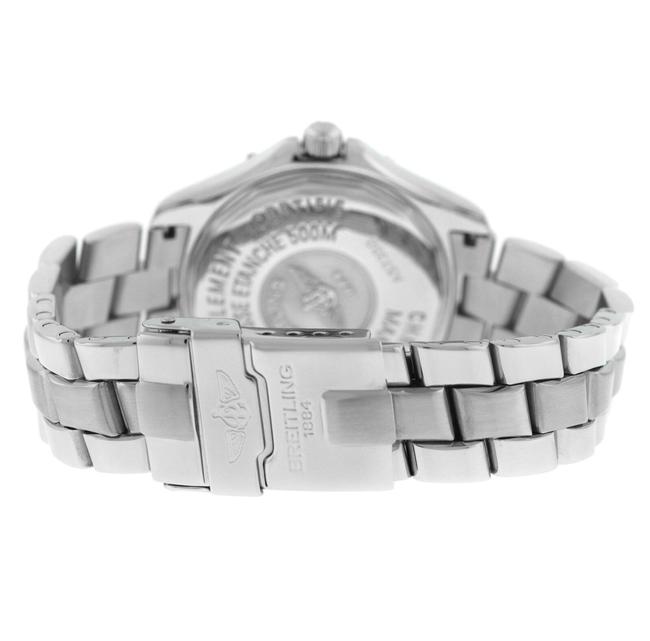 Breitling Silver Ladies Colt Ocean A57350 Steel Diamond Date Quartz 34mm Watch