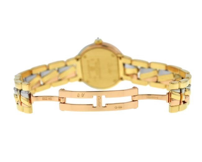 Cartier Yellow Gold Ladies Trinity 2357 18k Rose White Diamond Quartz Watch