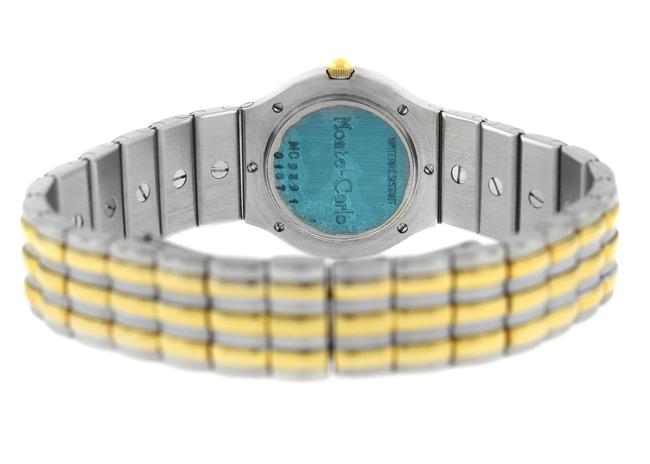 Chopard Silver Gold Ladies Monte Carlo 8107 18k Steel Quartz Date 23mm Watch