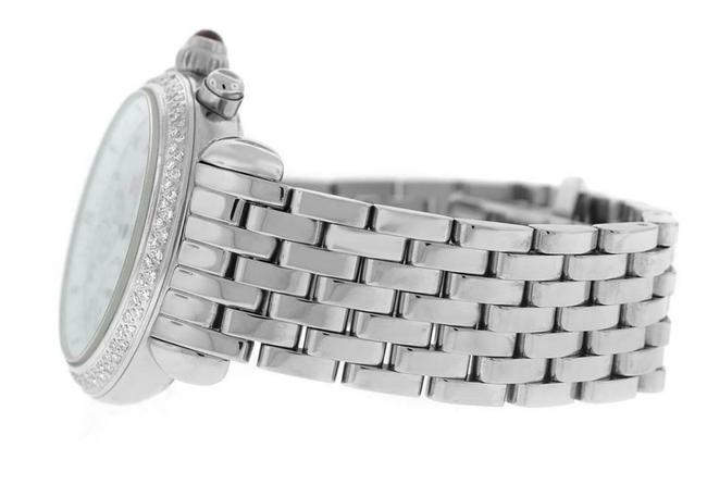 Michele Silver Csx 71-4000/5000 Ladies Steel Mop Diamond Quartz 36mm Watch
