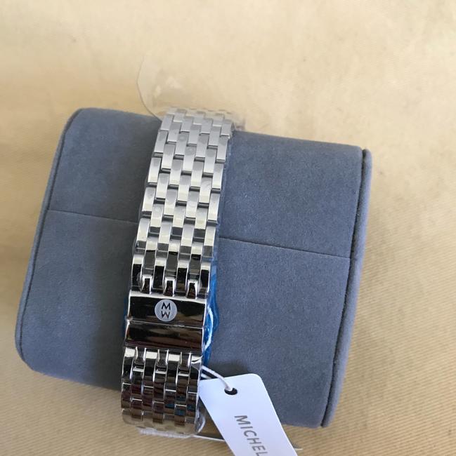 Michele Silver/ White " Deco 16" Diamond Dial --- Trunk Show Mw06v01a1922 Watch