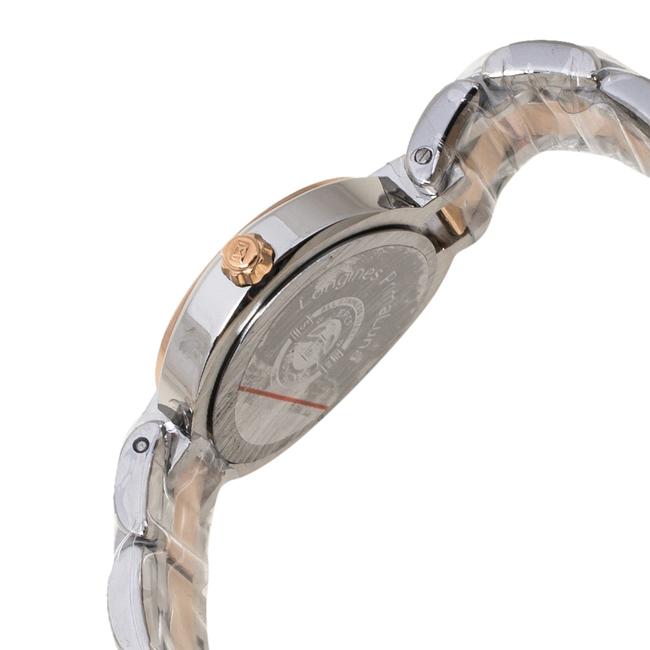 Longines Silver 18k Rose Gold Stainless Steel Primaluna L8.110.5.78.6 Womens Wristwatch 26.50 Mm Watch