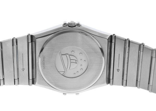 Omega Silver Men Unisex Constellation 396.1070.1 Quartz Stainless Steel Date Watch