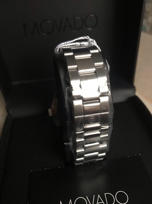 Movado Silver Mens Museum Sportivo 40mm Watch