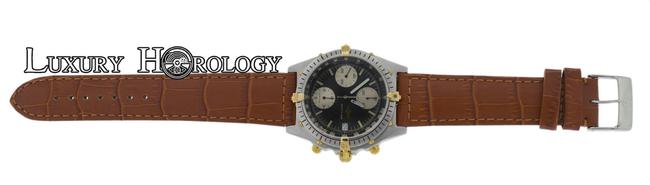 Breitling Mens Chronomat 81.950 Stainless Steel Gold Chrono Watch
