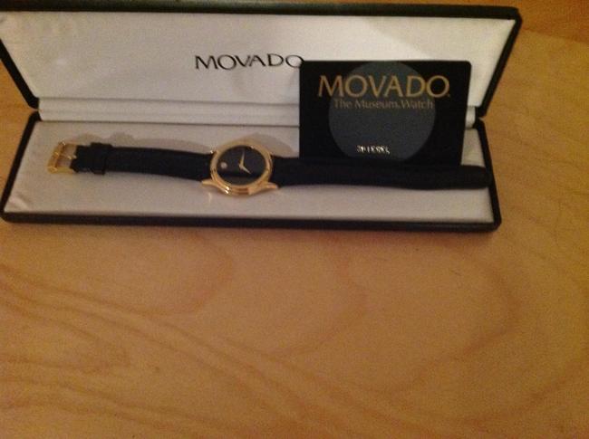Movado Black & Gold Museum Swiss Watch
