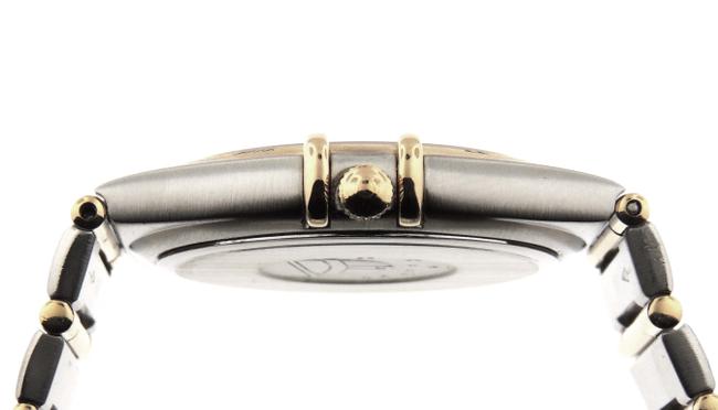 Omega Gold Mens Constellation 18k Yellow Full Bars/Ss 33mm Date Watch