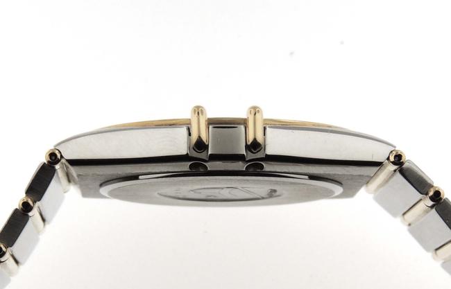 Omega White Mens Constellation Full Bars 18k Yg & Ss Day/Date 33mm Watch