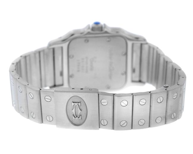 Cartier Silver Mens Unisex Santos 987901 W20060d6 Date 29mm Steel Quartz Watch