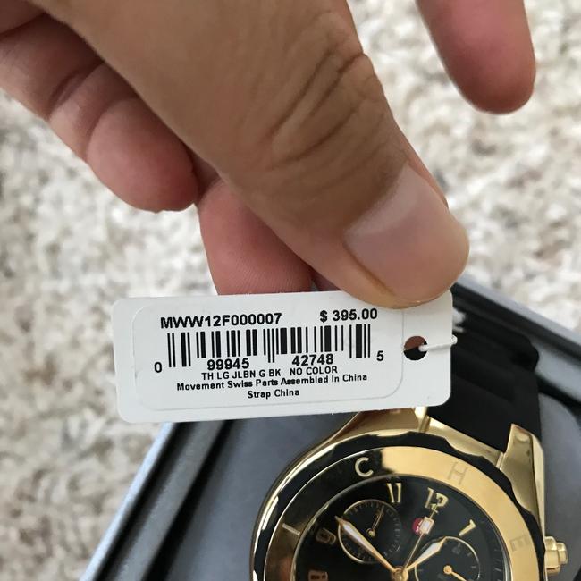 Michele Black Jelly Tahitian Bean Watch