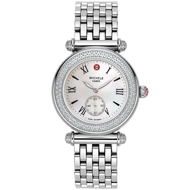 Michele Silver Caber Stainless Mother Of Pearl Diamond Mww16a000001 Watch
