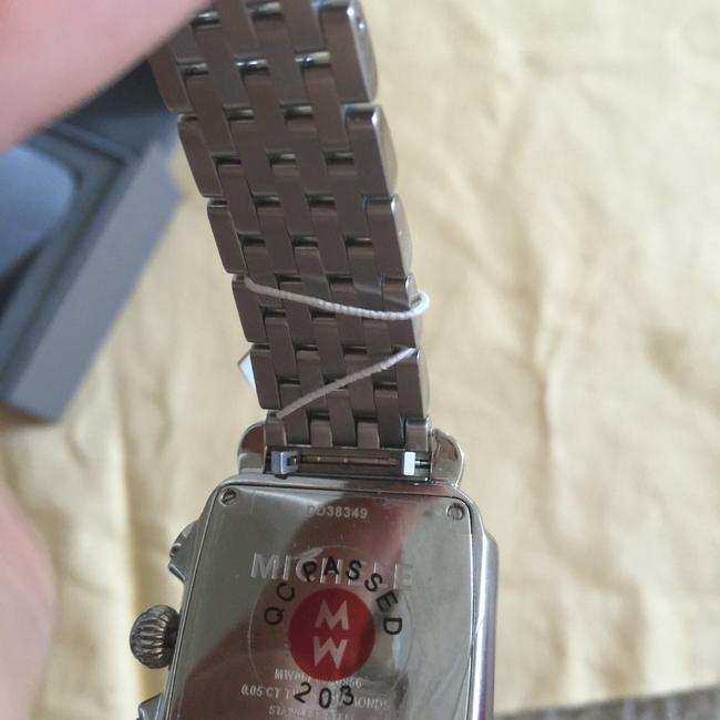 Michele Silver/ Blue Deco Diamond Dial Mw06p00a0956 Watch