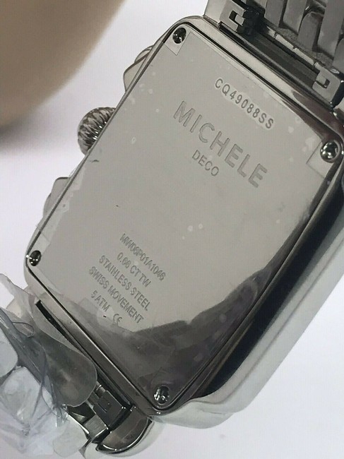 Michele Silver Deco Ladies Chronograph Mop 0.66ctw Diamond Mw06p01a1046 Watch