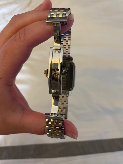 Michele Silver and Gold Deco Mid 29mm Watch