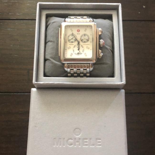 Michele Silver Deco Watch