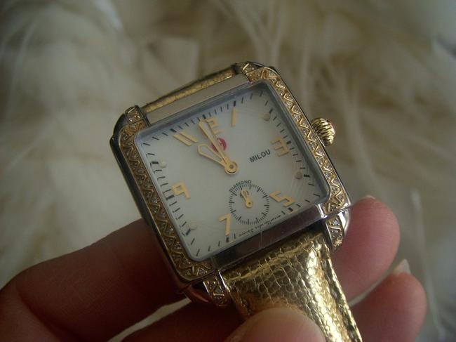 Michele Mw15a01d1025 Milou Diamond Two Tone Stainless Steel Watch