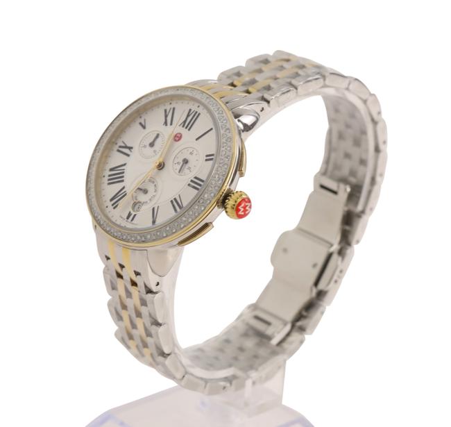Michele Silver Gold Two Tone Serein Diamond Watch