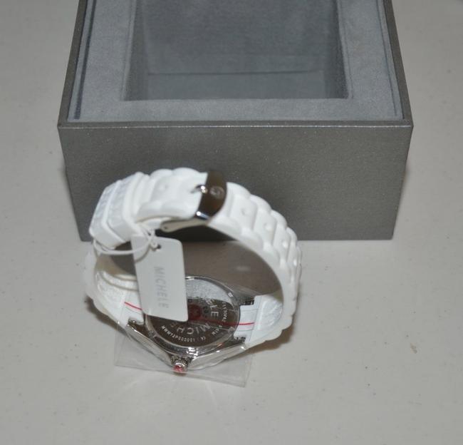Michele White Silver Multi Jelly Mww12p000001 Tahitian Bean Watch