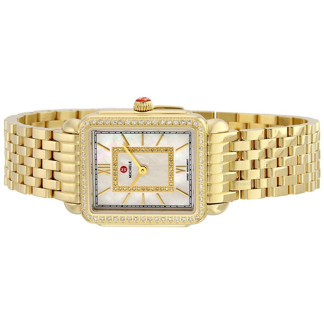 Michele Gold Deco Ii Stainless Mother Of Pearl Diamond Mww06i000007 Watch
