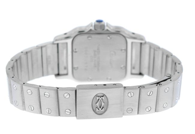 Cartier Silver Ladies Santos Galbee 1565 Stainless Steel 24mm Quartz Watch