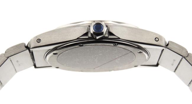 Cartier White Mint Mens Santos Ronde Stainless Steel Date 33mm Watch