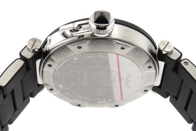 Cartier Black Mint Mens Pasha Seatimer 2790 Date Ss 40.5 B&p Watch
