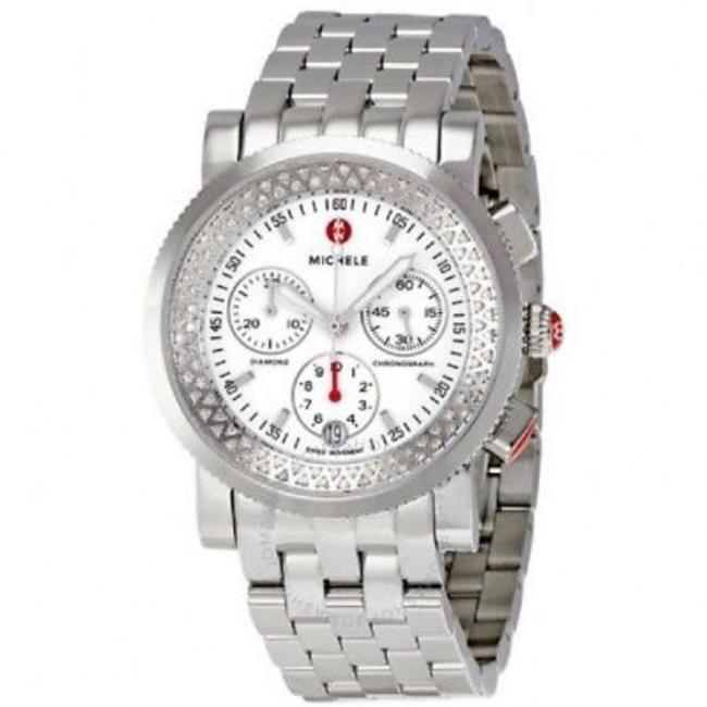Michele Silver Diamond Sports Sail Watch