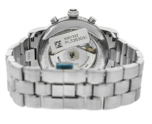 Montblanc Silver Meisterstuck 7016 Chronograph 38mm Stainless Steel Watch