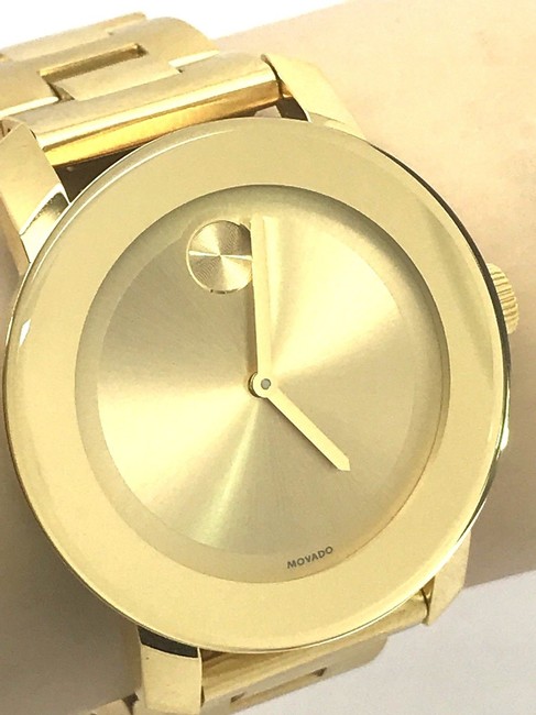 Movado Yellow Gold Swiss Quartz Tone Stainless Steel Womens Watch