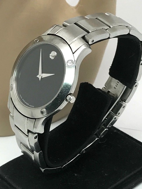 Movado Stainless Steel Unisex Museum Black Dial Swiss 84-g1-885 Watch