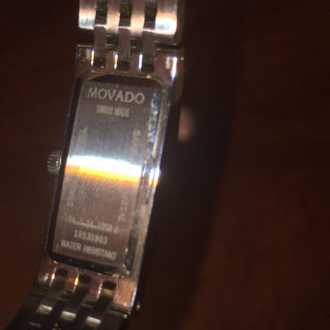 Movado Silver Womens esperanza Baguette Stainless Steel Diamond Watch