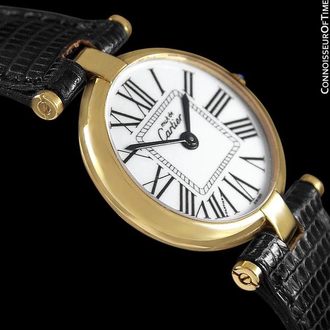 Cartier White Must De Vendome Ladies Vermeil 18k Gold Over Sterling Watch